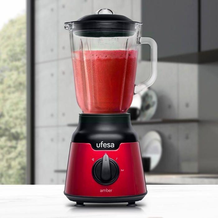 Bol mixeur blender - ufesa - bs4100 - 900w - 2 vitesses - 0,8 l en verre