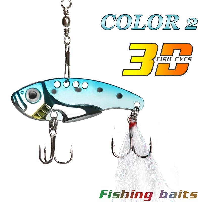 Fiskebeten 4 Färg Metallgjutning Fiskedrag Bete Fiskeredskap Bass fiskebete