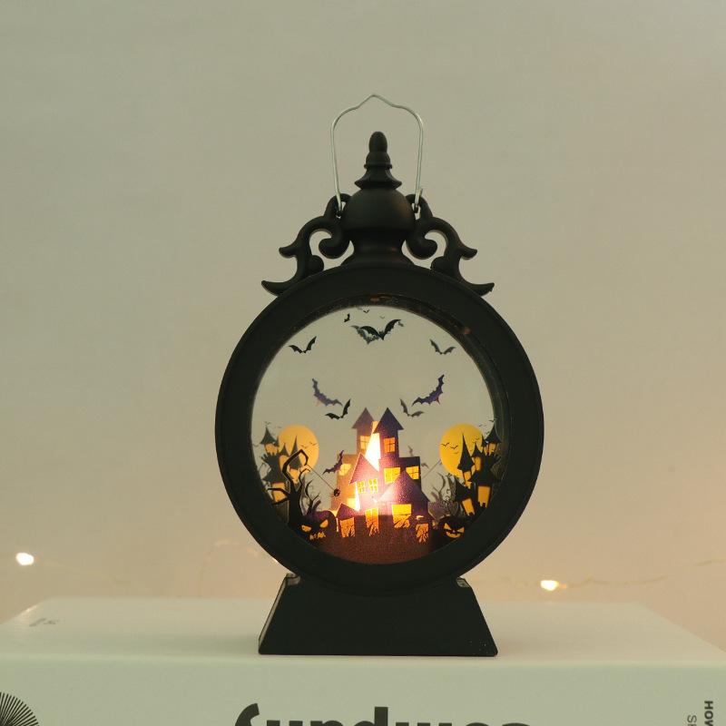 Halloween decoration, electronic candle portable wind lantern party atmosphere arrangement led electronic candle Halloween ornament