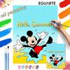 Disney Mickey Summer Paint By Number Kit Number Drawing Canvas DIY Picture Home Decor Disney Cartoon Painting Art For Adults Wall Gift