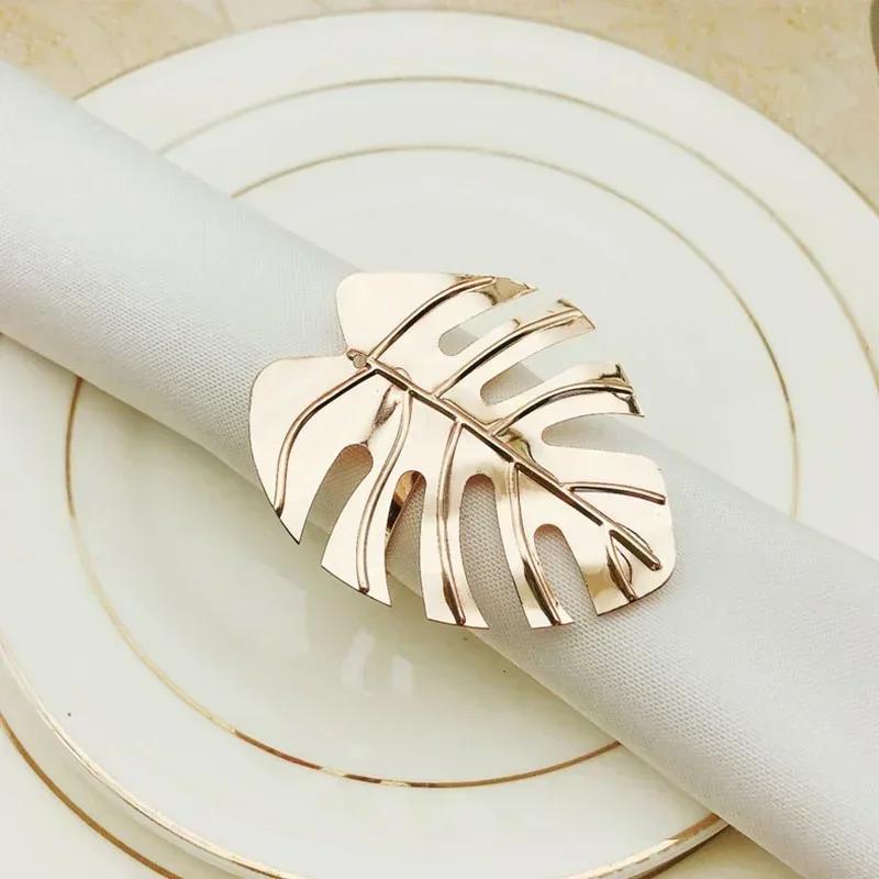 Household Table SuppliesNapkin Rings Set Wedding Party Table Decor Accessories Leaves Napkin Ring Holders Decor Napkin Buckle