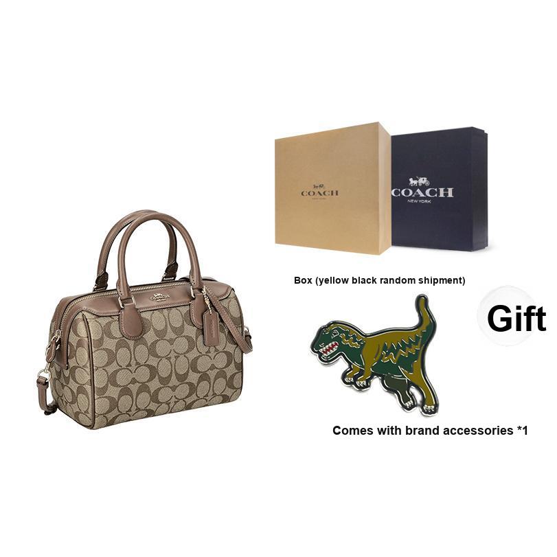 Coach Bennett 23 Borsa Boston in Pelle con Chiusura a Zip da Donna Marrone 32203-IME74
