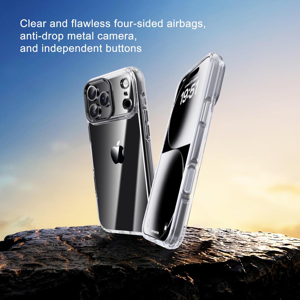 For iPhone 15 Pro Max Case Reinforced Corner Design TPU + PC Shockproof Phone Cover