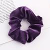 1 PC Velvet Scrunchies Rope For Women Girls Solid Hair Ties Big Ponytail Holders Headband Black Coffee Hair Band Accessories