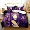 Anime Dark Gathering Bedding Set Duvet Cover Bed Set Quilt Cover Pillowcase Comforter King Queen Size Boys Adult Bedding Set