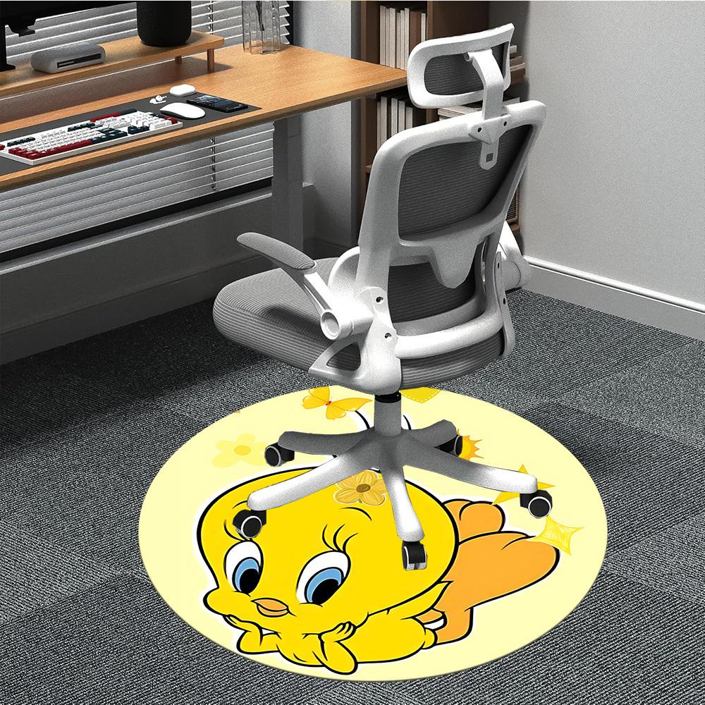 

1pc Looney Tunes Tweety Bird Office Round Area Rug, Under Office Chairs Bedroom Living Room Home Decor a1022342 80cm by 80cm
