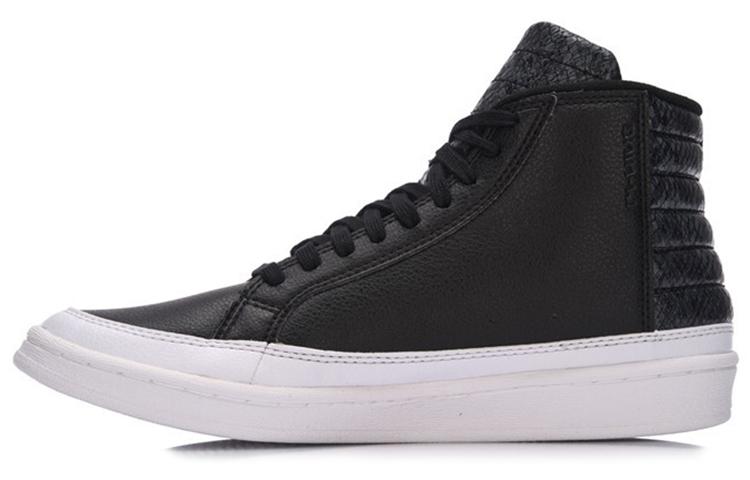 Li Ning Skateboard Shoes Women s High Top Black/White AGBM008-2 35.5