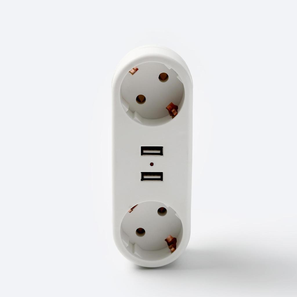 1 až 2 Fath USB Socket Converter 2 USB Německý DE standard a evropský standard