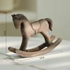 Rocking Horse Cat Sculpture Decorative Artistic Retro Design Ornament Figurine Tabletop Art Crafts