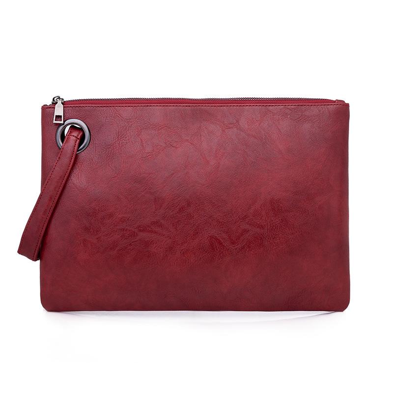 Fashion Handbags Women Soft PU Leather Daily Clutch Bag Ladies Evening Envelope Bag Portable Female Wristlet Purse Cellphone Bag