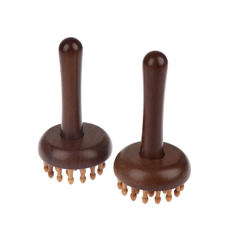 Multi-Functional Wood Therapy Massage Comb Scalp Head Massager Natural Wood Circular Tooth Guasha Scraping Body Massager