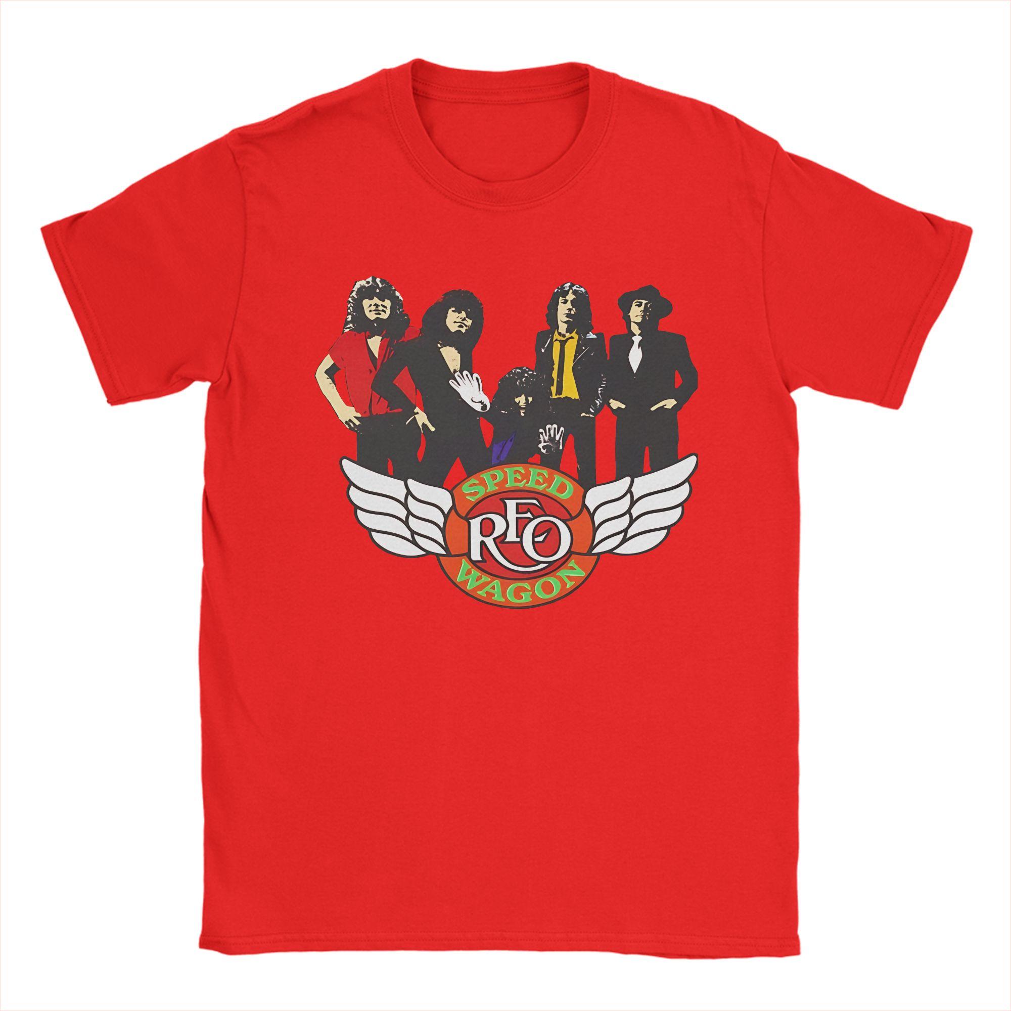 

REO Speedwagon T Shirts for Unisex Pure Cotton Hipster TShirts Round Neck Tees Short Sleeve Tops Graphic Printed S