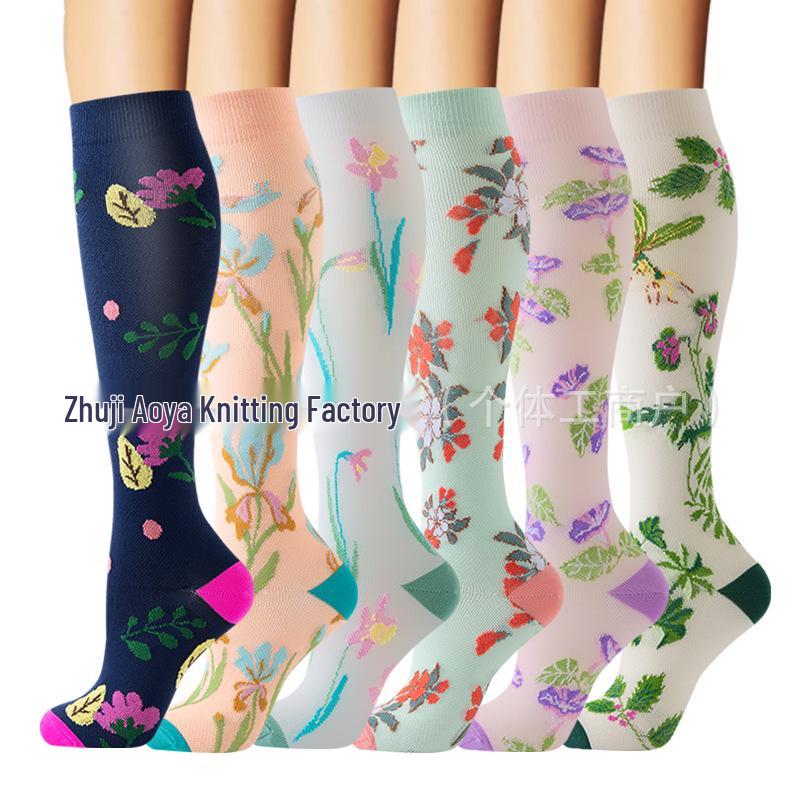 Cross-border Over-the-Knee Compression Yoga & Sport Socks Set
