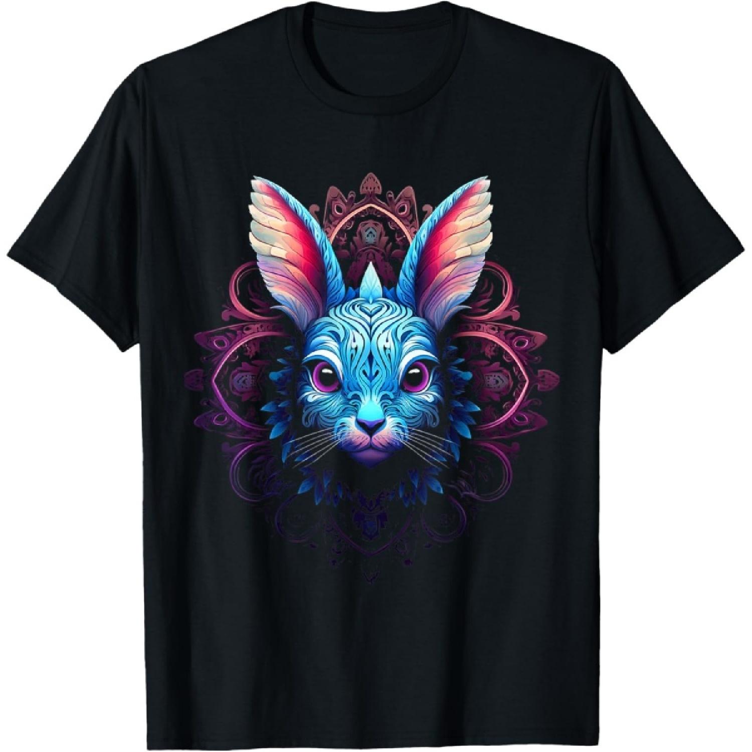 Rabbit Animal Graphic Art Rabbit T-Shirt S