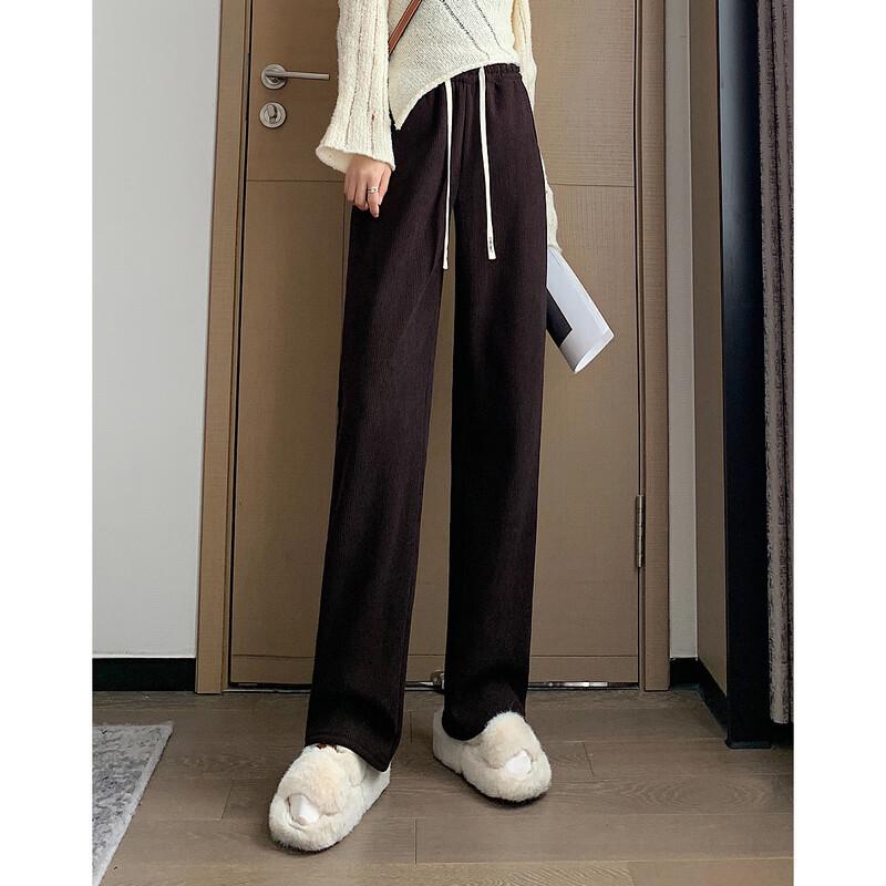 Demana Winter Fleece-Lined Straight-Leg Casual Pants for Women