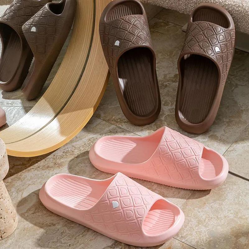 Fashion Summer Non-Slip House Slippers Women 2025 Comfort Soft Sole Bathroom Slippers Woman Solid Color Light Flat Heel Indoor Slides