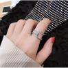 Geometric Knot Fashionable Design Ring With Sparkling Zircon Stones Perfect Gifting For