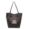 Retro leopard print canvas bag shopping bag tote bag women's 2025 new casual canvas bag portable student cloth bag