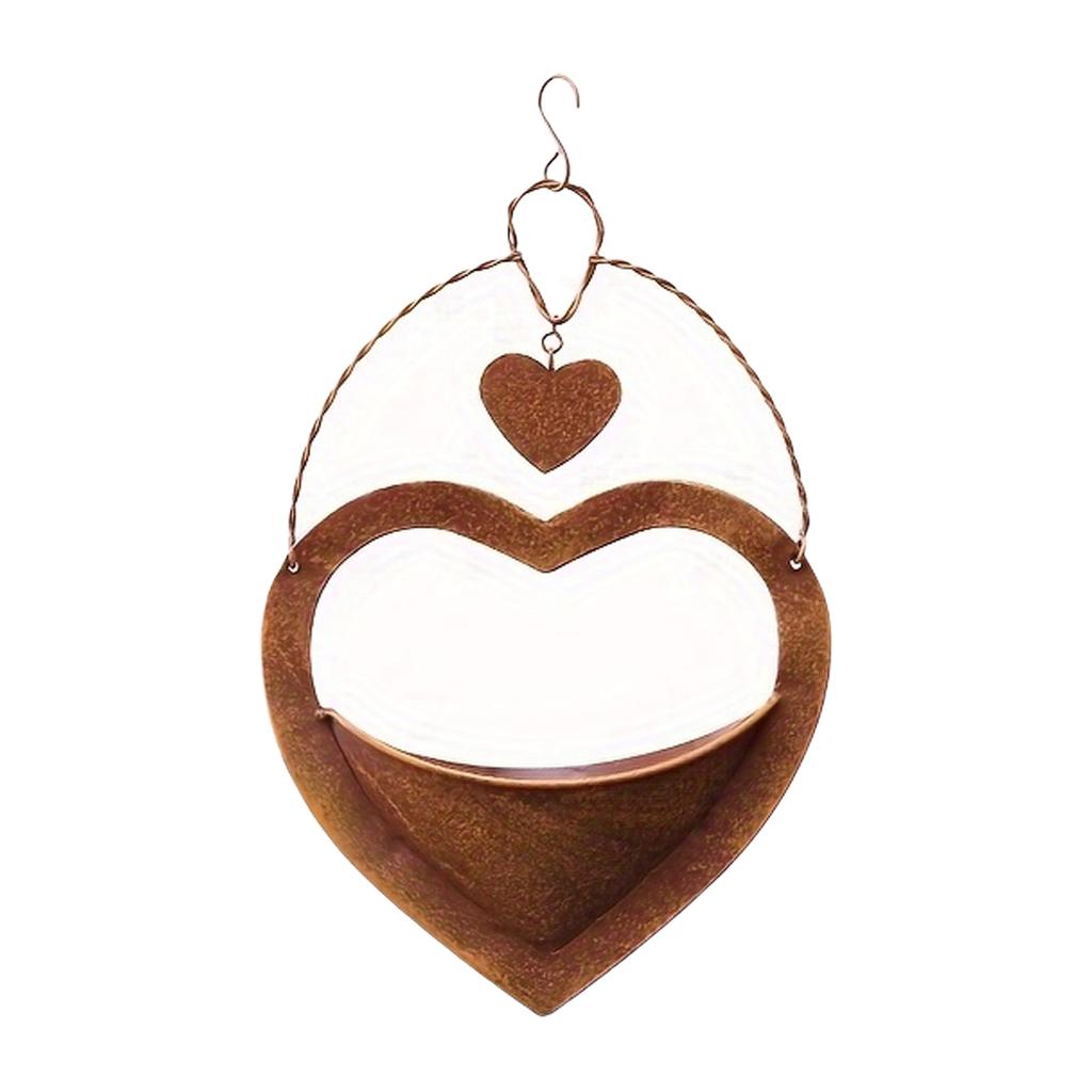 Elegant Heart Shape Plant Hanger for Indoor Outdoor Use Hanging Flower Pot with Hook for Home and Office Plant Display
