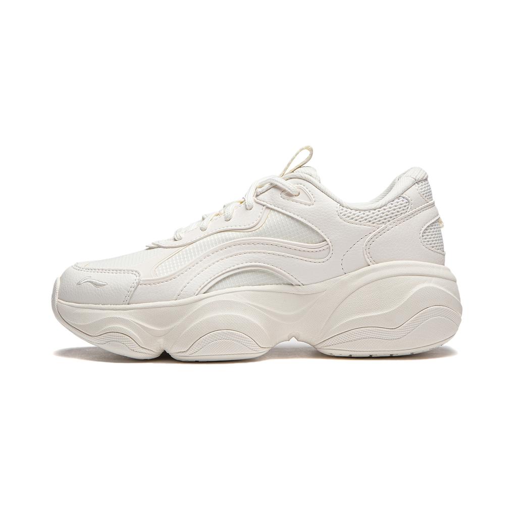 New LiNing Honey Anti Slip Wear Resistant Low Top Casual Shoes Women's White AGCU252-1