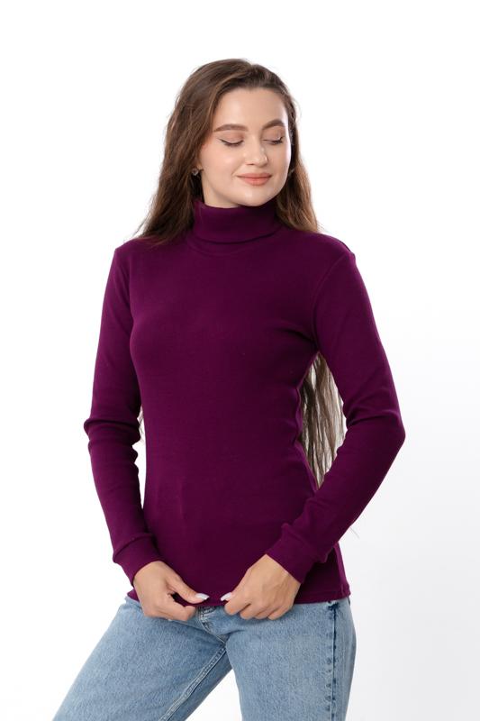 

Жіночий рубчастий гольф – М яка текстура та стильний вигляд, На будь-який сезон, 8047-019-1 HC S аметист