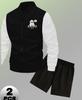 Baseball Jacket & Shorts Set, Stretch & Durable, Ideal for Teenagers' Daily
