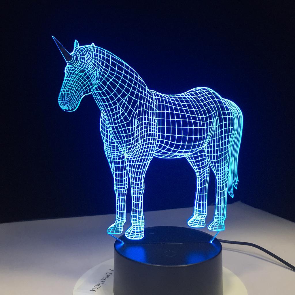 Factory Dropshipping ODM Rechargeable Touch Switch Dog Arylic Panel Box Table Night Lamp  16 Colors Change 3D LED Light