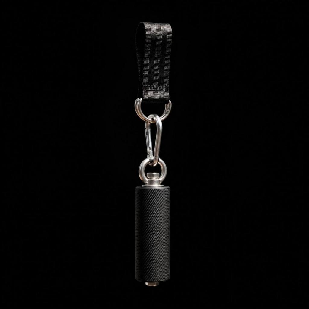 Black Workout Grip Handles Metal Hardware Ribbed Handle Conical Hanging