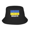 Ukrainian Flag Bucket Hat Street Style Fisherman Caps For Unisex Casual Hunting Sun Hats Foldable Design Cap