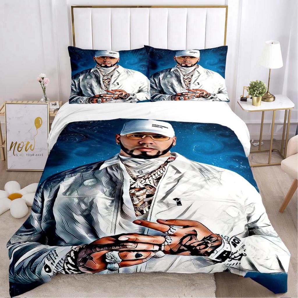 Anuel AA Rapper Hip Hop Singer All Season Duvet Cover Bedding Set Soft Quilt Cover and Pillowcases Teen Single_Double_Queen_King