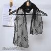 New Lace Embroidery Lace Scarf Literary Yarn Elegant Long Scarf Korean Style Embroidery Scarf Elegant