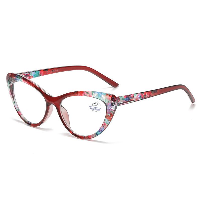 Neutral Fashion Cat-Eye Blue Light Blocking Reading Glasses Women's New Luxury Elegant High-Definition Reading Glasses +3.5+4.0