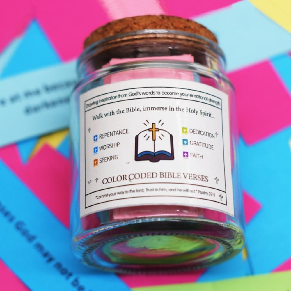 Emotions And Feelings Bible Verses Jar Color Coded Scripture Jar  Cheer Up Friends