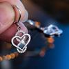White Zircon Infinite Heart-shaped Drop Earrings for Women Silver Color Wedding Endless Eternal Jewelry Gift