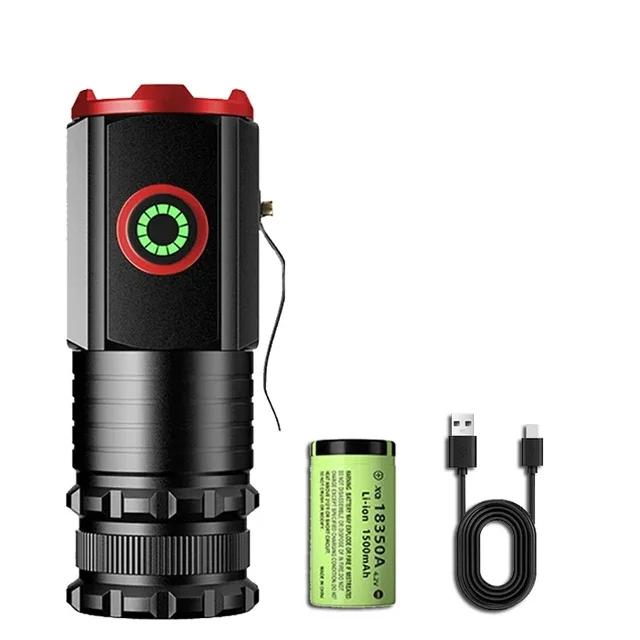 Portable Powerful Mini LED Flashlight With pen clip Rechargeable Pocket Emergency Torch Waterproof Hiking Camping Flash Light