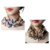 2Pcs Women Faux Silk Scarf Printing Faux Pearl Decor Lace Trim Lightweight Scarf Hand