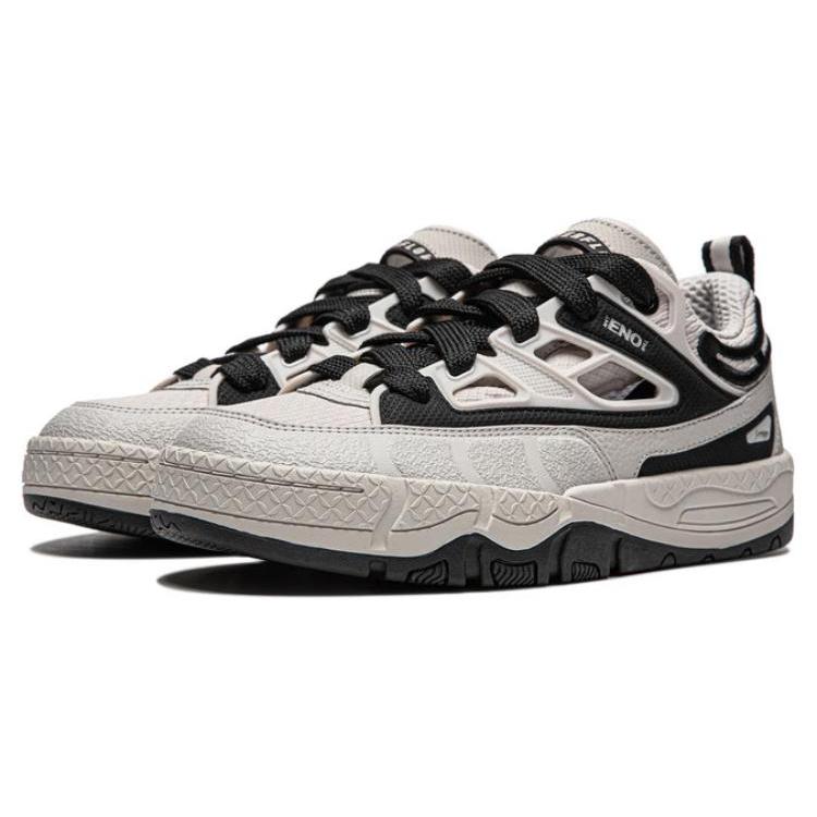 New LiNing CF YU3 SS Slip Resistant Cushioning Low Top Skateboard Shoes Men's Gray Black AGLU063-3