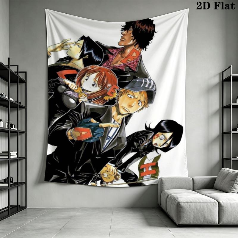 Bleach Wall Tapestry Aesthetic Wall Hanging Printed Fabric Blanket Decorative Tapestries for Bedroom Living Room Home Decor