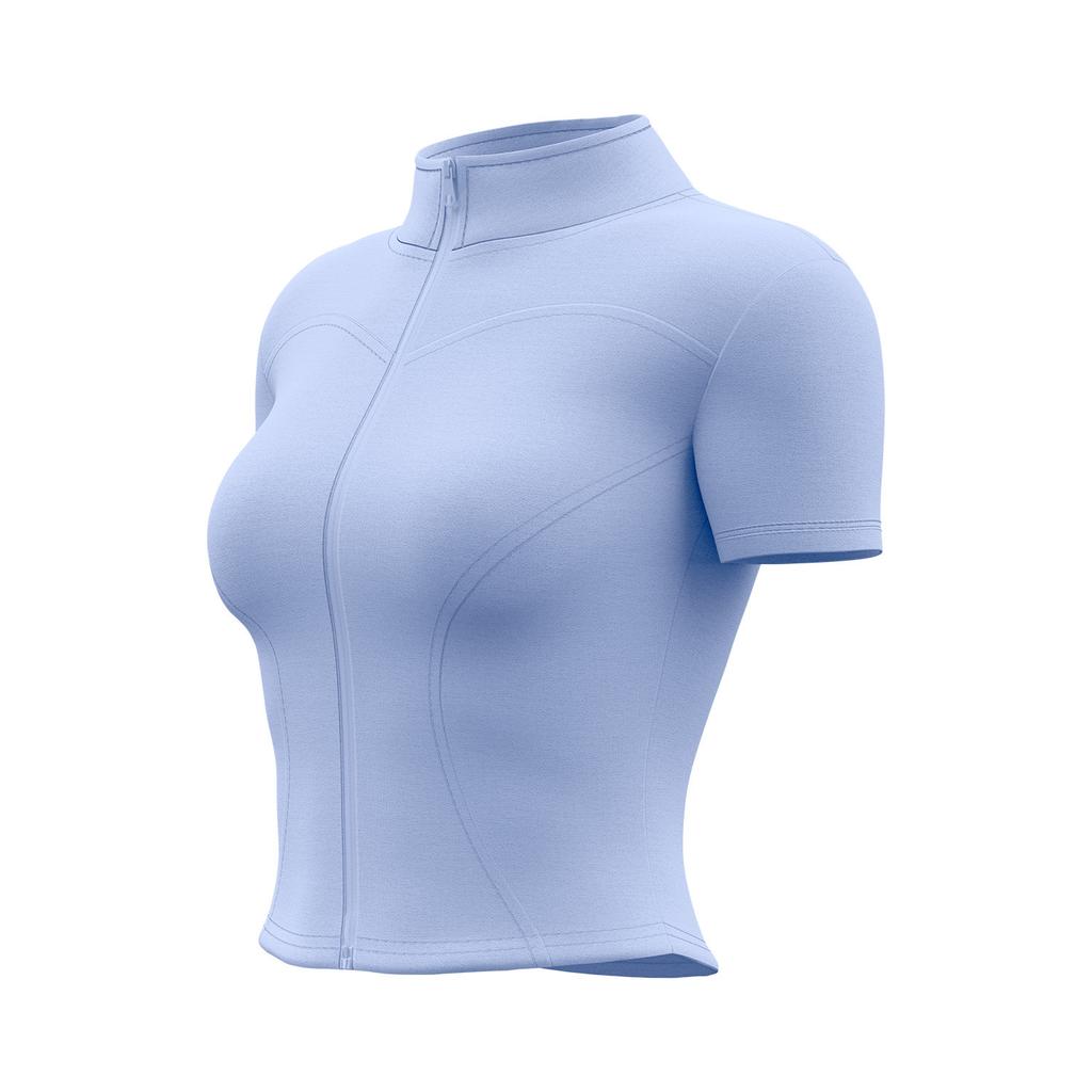 Summer New High Elastic Yoga Clothing Women Jacket Tight Running Naked Fitness Sports Top Short Sleeved Female