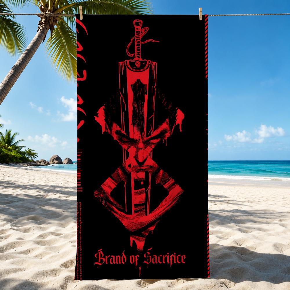 Berserk Japanese Anime Cool Towel Beach Towel Quick Dry Absorbent Bath Towel For Swimming Gym Camping Outdoor Sunbathing