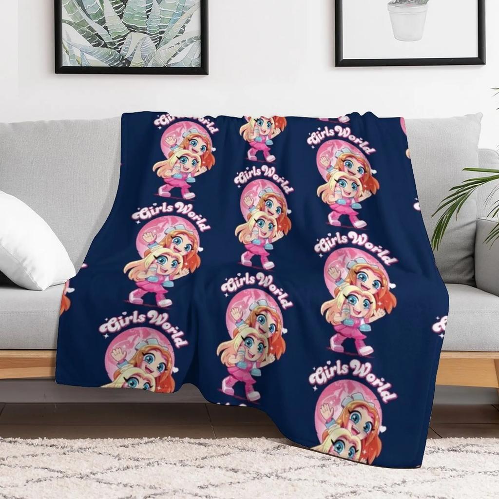 Mackenzie Turner Girls World Throw Blanket Warm Flannel Blanket for Couch Chair Bedroom