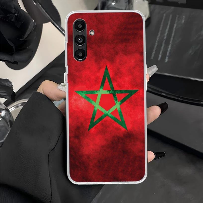 Morocco Flag Phone Case for Samsung Galaxy A17 A16 A26 A36 A56 A15 A14 A13 A12 A55 A54 A53 A25 A24 A23 A35 A34 A33 A05S A04S Gal