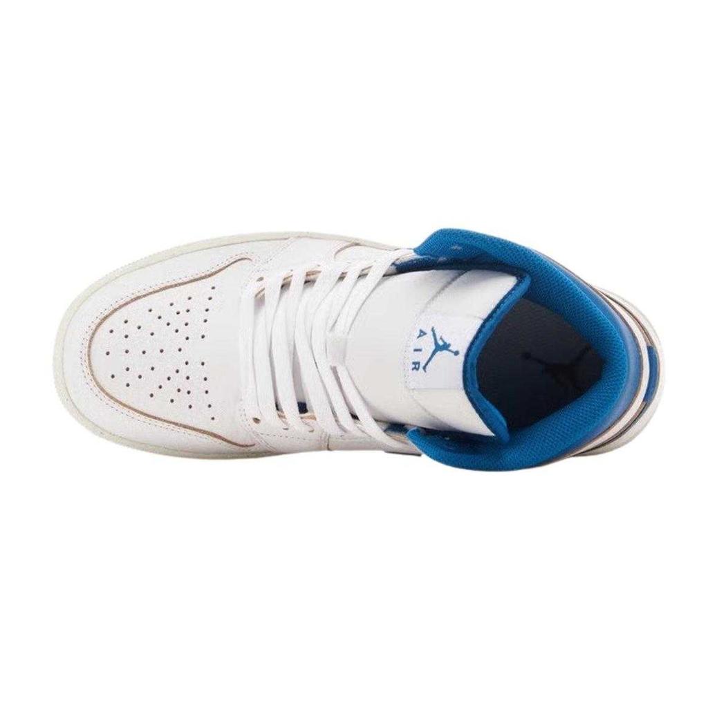 Nike Mens Air Jordan 1 Leather Mid Cut Trainers