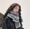 Student Fleece-Like Cashmere Warm Hong Kong Style Minimalist Herringbone Scarf Women's Winter Long In-Stock Wholesale