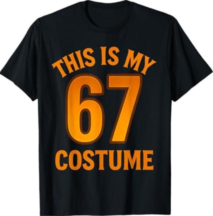 This is My Halloween 67 Costume Lazy Brainrot Meme T-Shirt Unisex T-Shirt L
