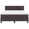 Box Spring Bed with Headboard Dark Brown 160 x 200 cm Fabric
