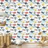 Wallpaper Planes, helicopters and balloons for living room and bedroom 50x1000