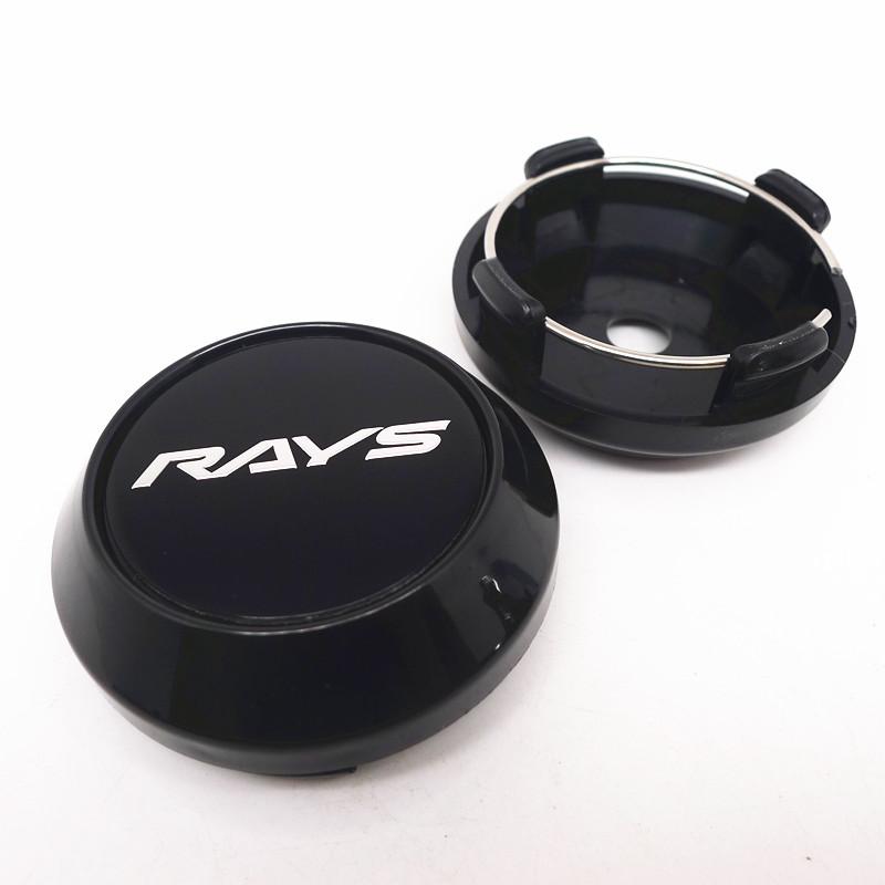 4pcs 64mm 57mm Rays Wheel Center Cap Hub Car Rims Cover Hubcaps Rims Japan Volk Emblem Badge Auto Styling Accessories