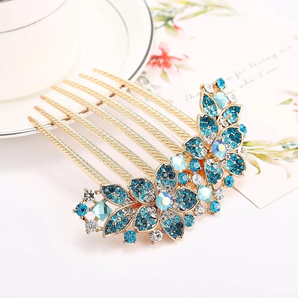 Back hairpin, hairpin, nep, hairpin, accessory, blue