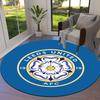 Alfombra Redonda del Leeds United Football Club, Alfombra para Sala de Estar, Dormitorio, Sofá, Sala de Juegos Decoración, Felpudo Antideslizante